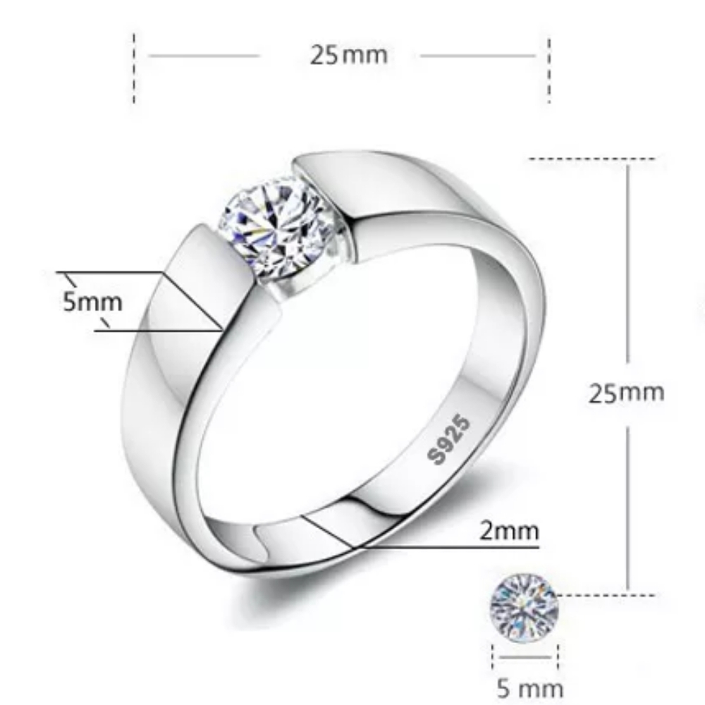 ⭐Host Pick⭐Lux One Carat Zirconia Diamond Sterling Silver Ring - Picture 2 of 3